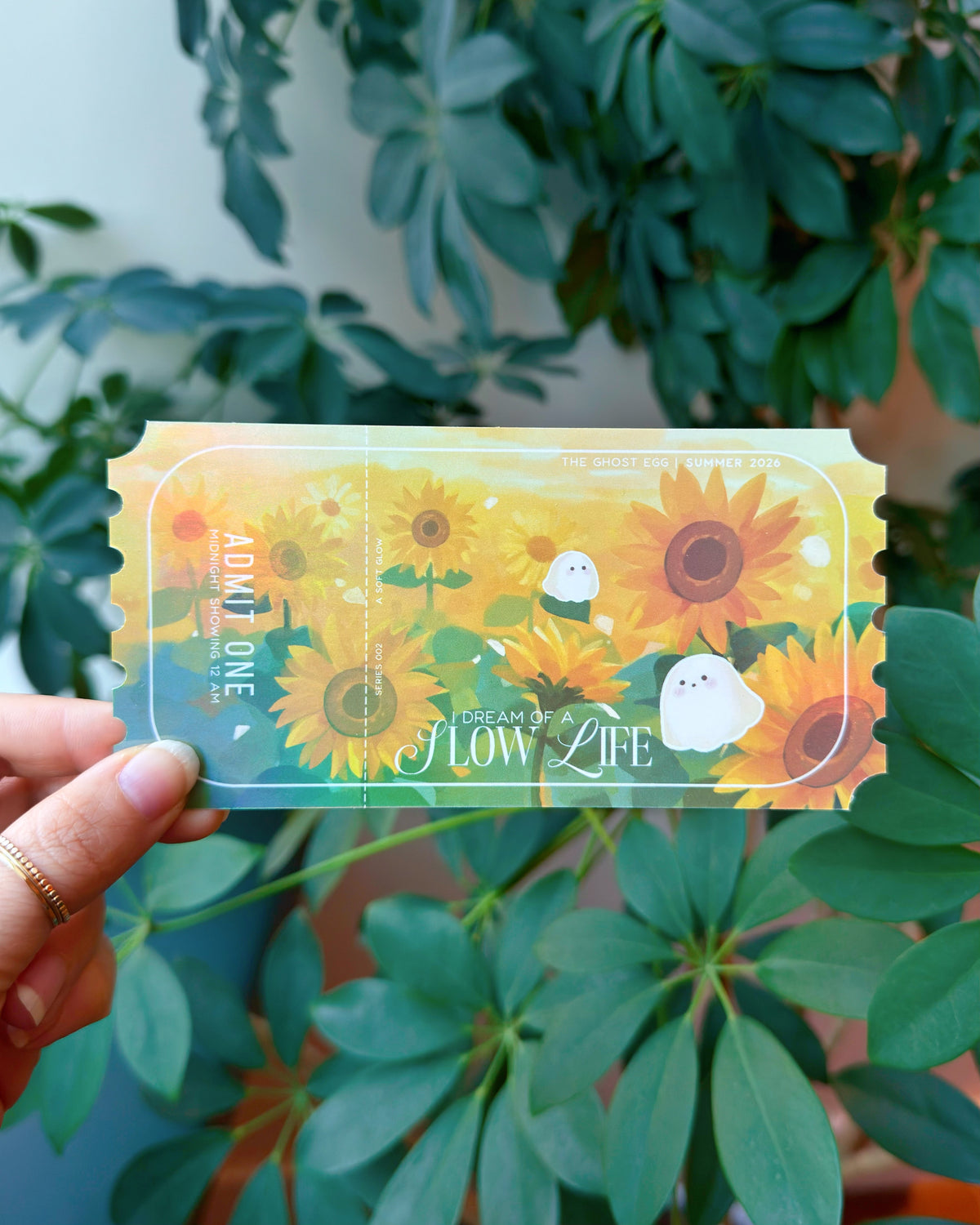 Slow Life Sunflower Ticket