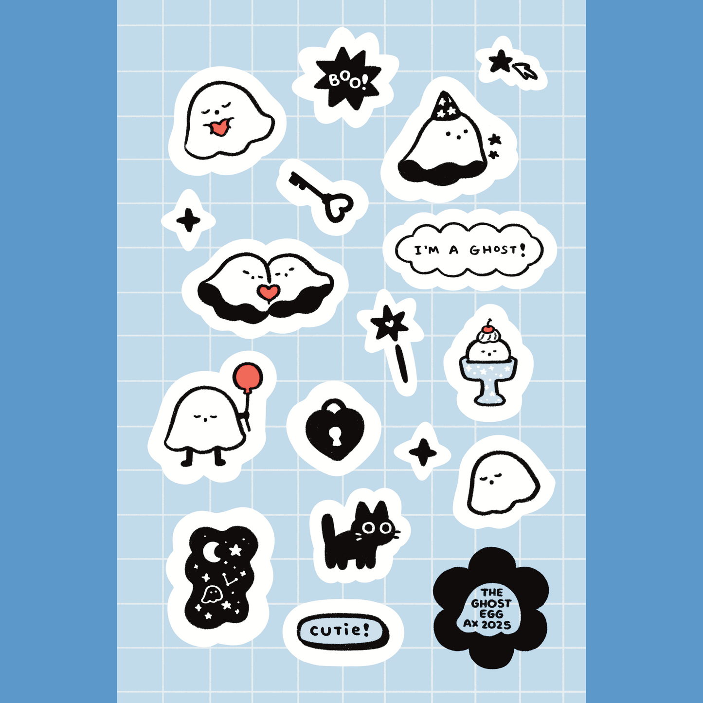 Anime Expo Doodle Ghost Sticker Sheet