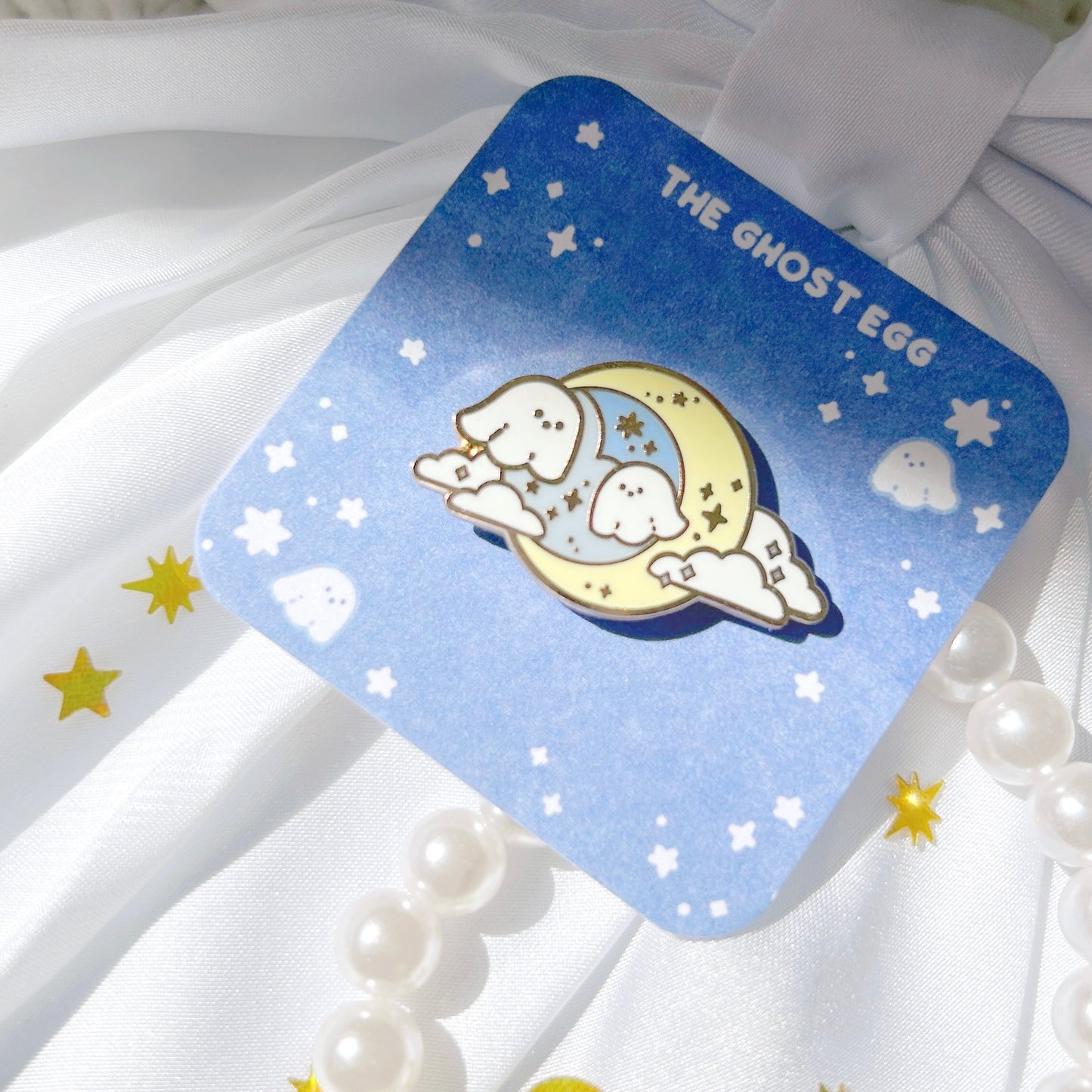 Moon Ghosts Enamel Pin