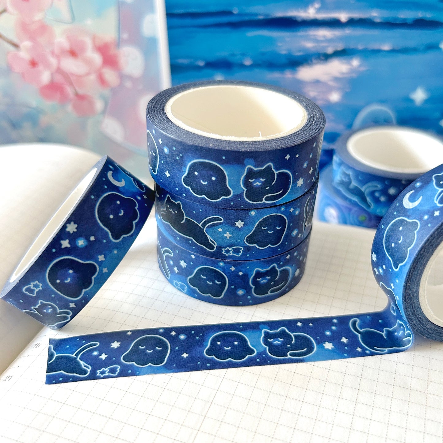 Midnight Cat Haunt Washi Tape