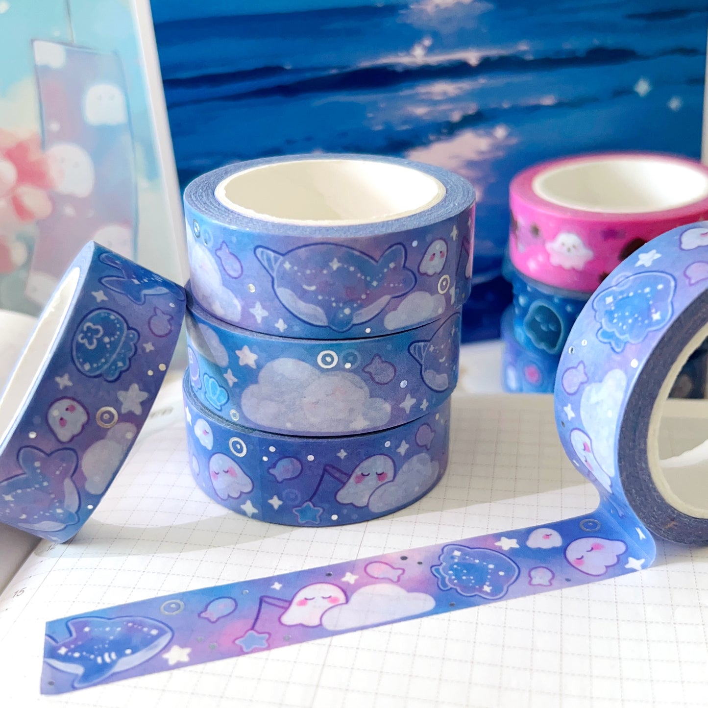 Dreamy Ocean Foil Washi Tape