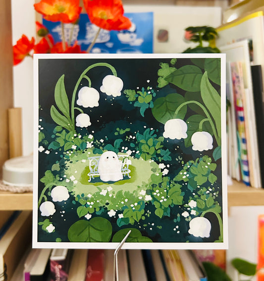 Lily of the Valley Ghost Print