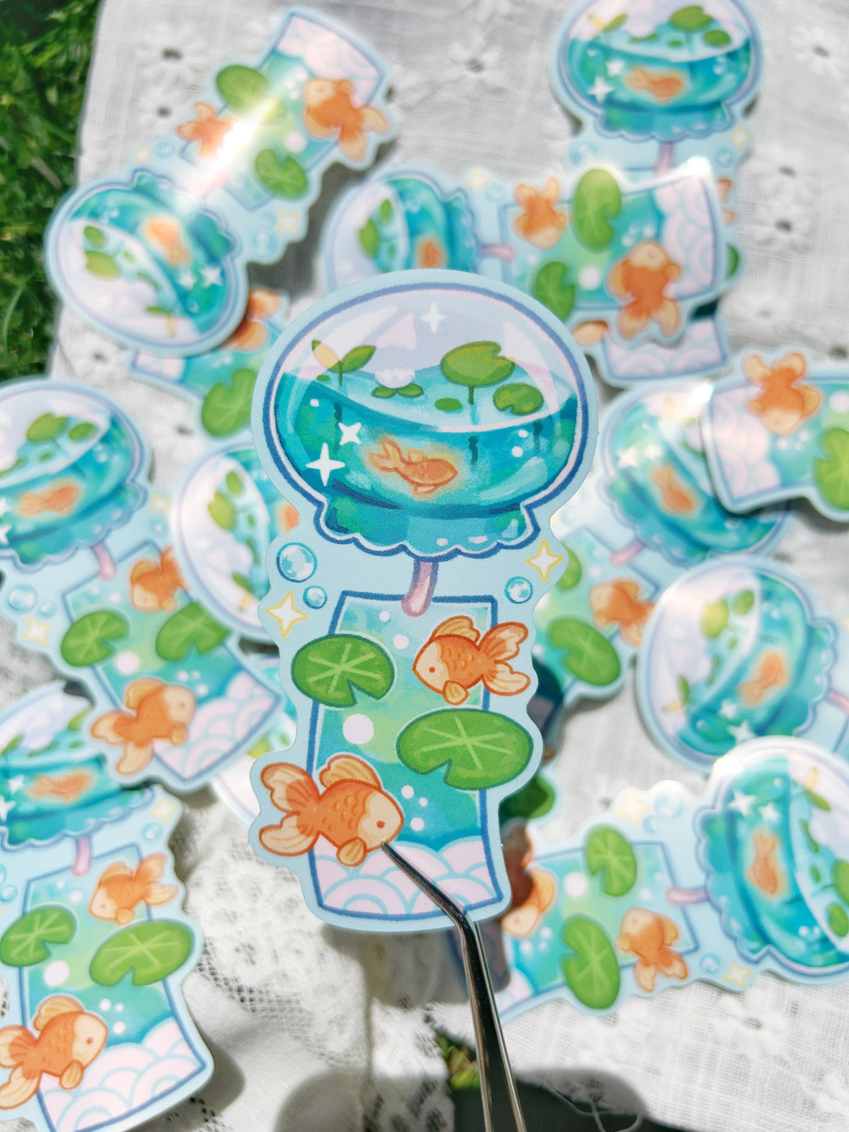 Fish Wind Chime Sticker