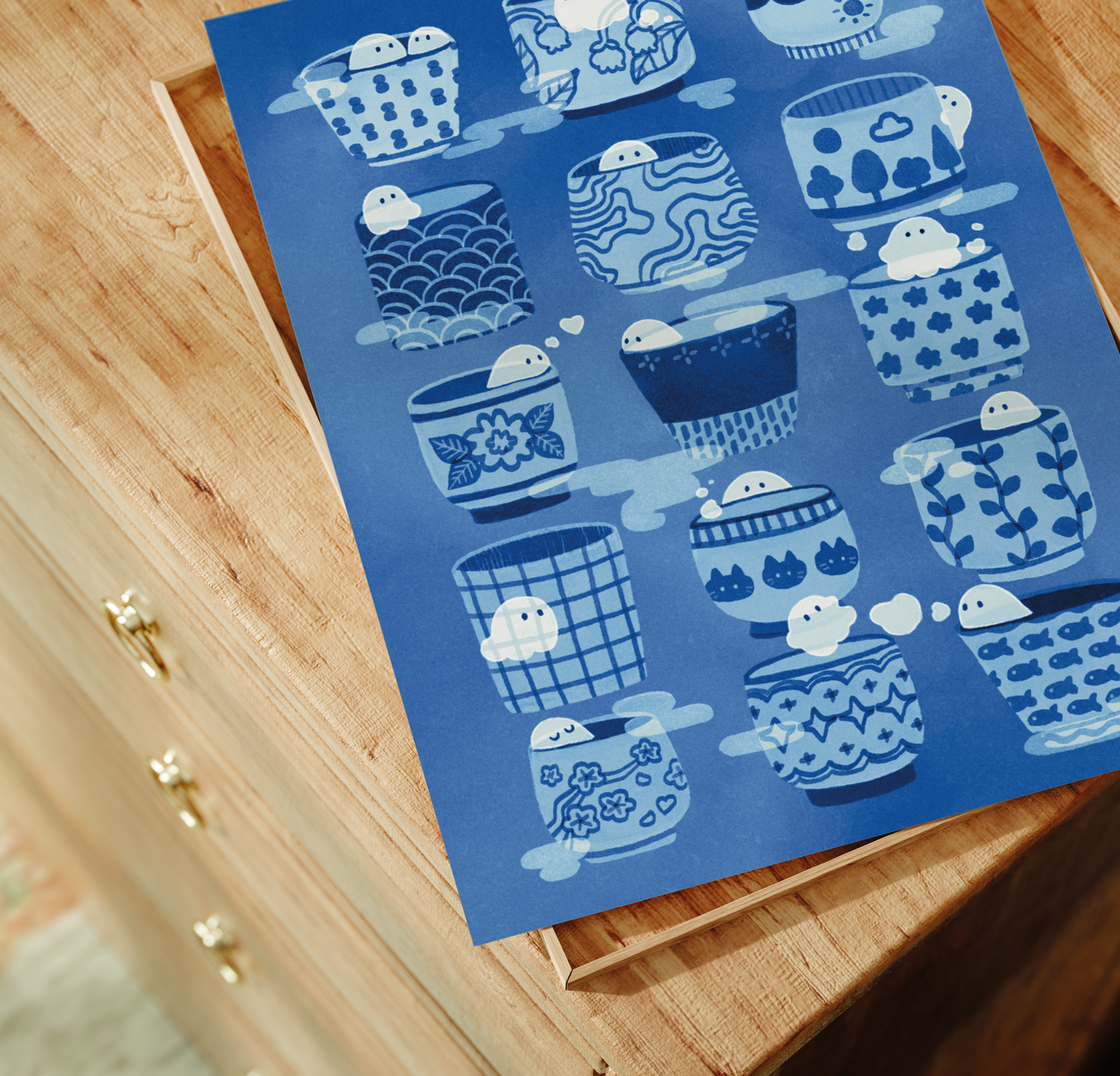 Teacup Onsen Risograph Limited Print