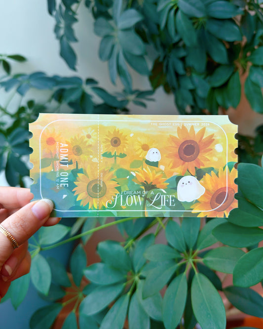 Slow Life Sunflower Ticket
