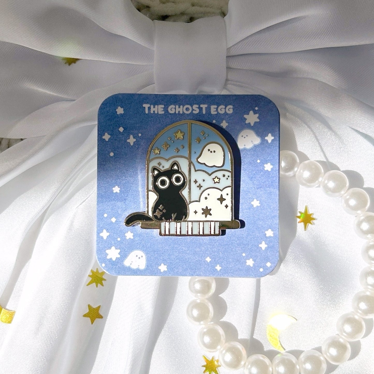 Cat Window Enamel Pin