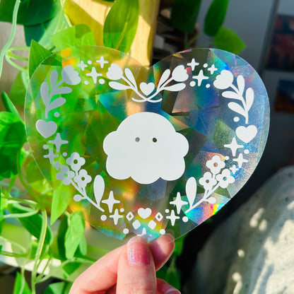 Ghost Heart Suncatcher Decal