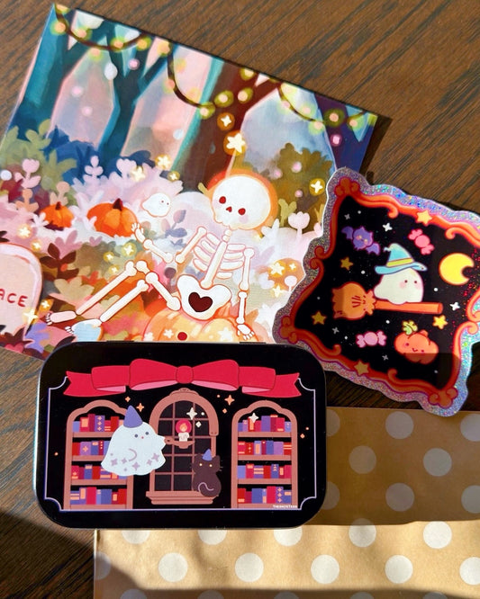 Night Library Black Trinket Tin