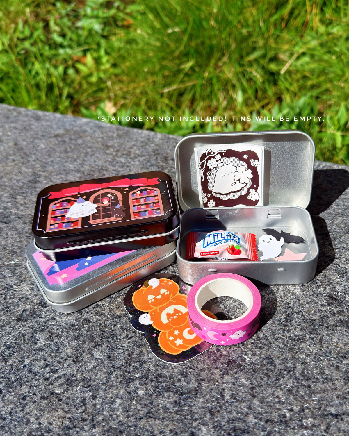 Moon Fishing Silver Trinket Tin