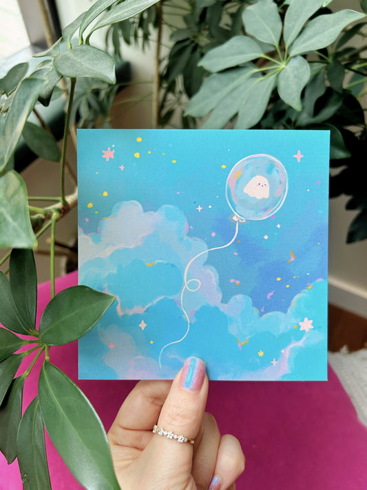 Balloon Ghost Print