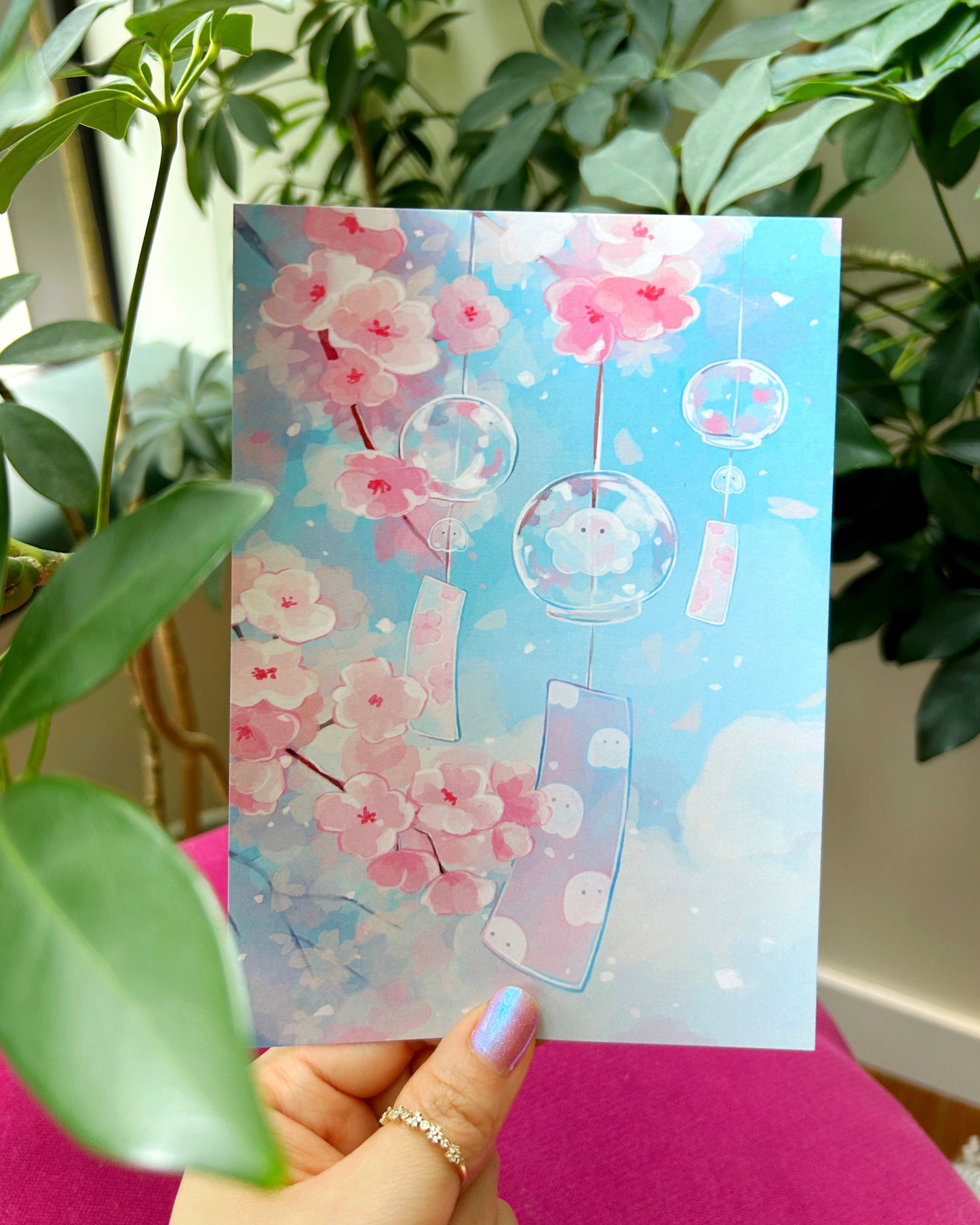 Wind Chimes in Spring Print