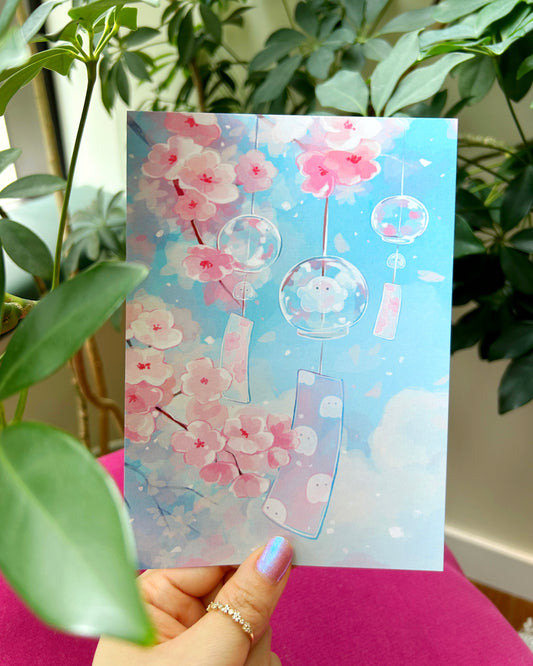 Wind Chimes in Spring Print