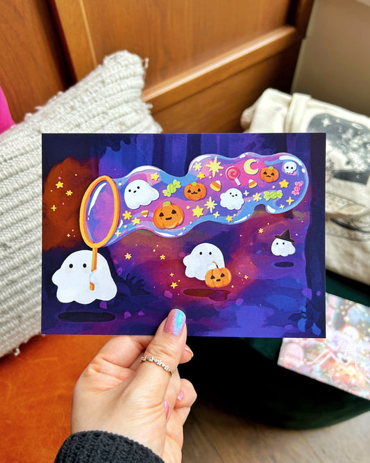 Trick or Treat Bubble Print