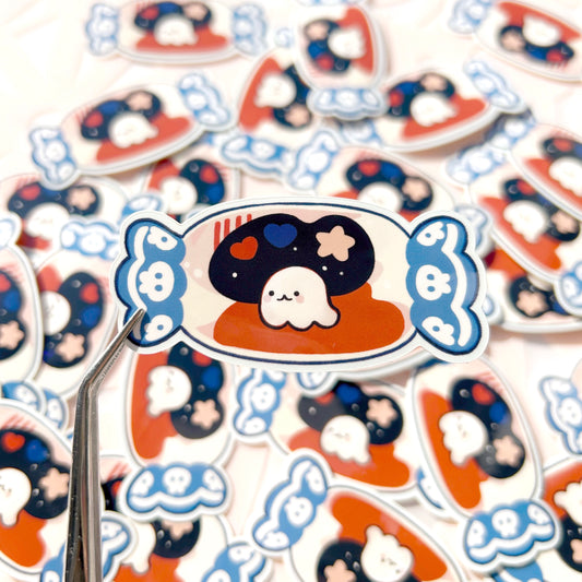 White Rabbit Ghost Candy Sticker