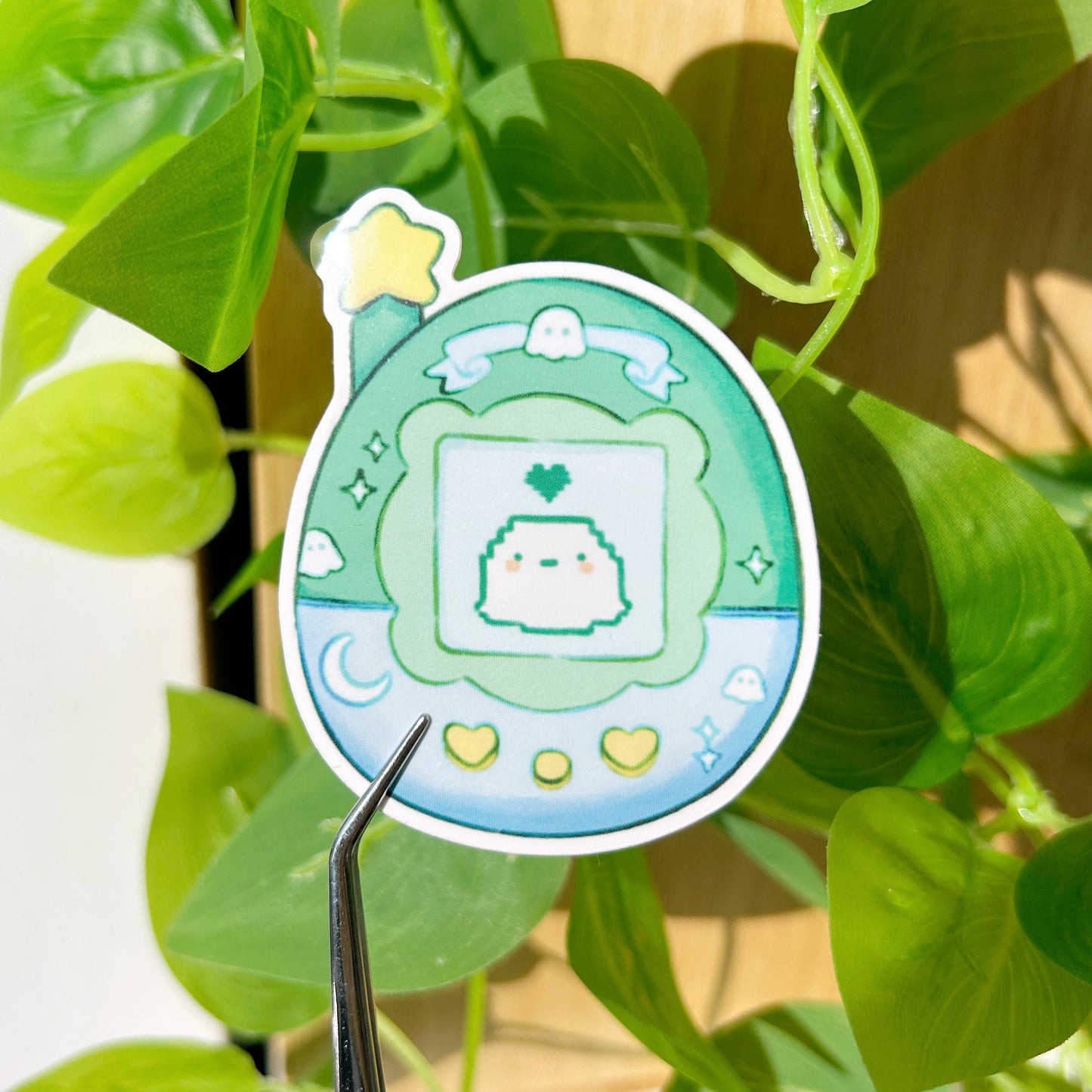 Green Tamaghosty Sticker