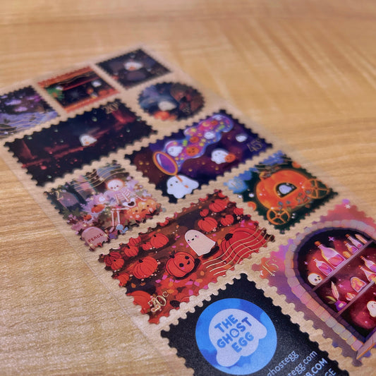 Halloween Gold Foil Stamp Sticker Sheet (Stickii x theghostegg Collab)