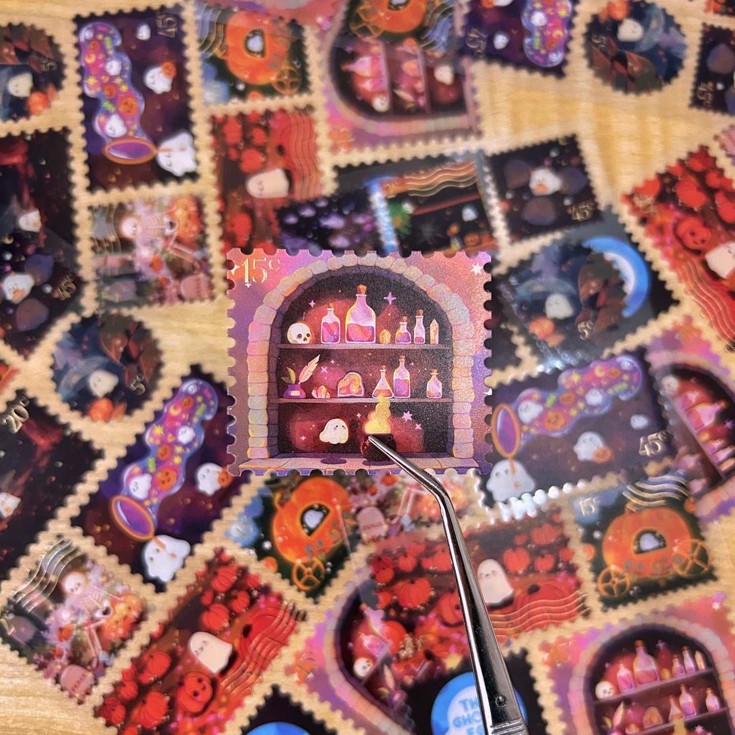 Halloween Gold Foil Stamp Sticker Sheet (Stickii x theghostegg Collab)