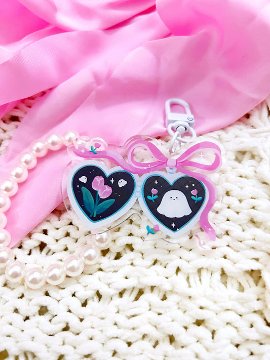 Ghost Locket Acrylic Keychain