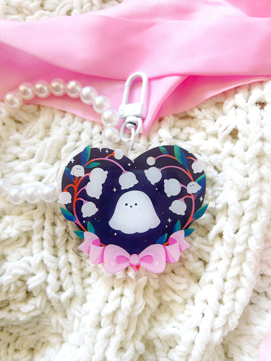 Ghost Lily of the Valley Acrylic Keychain