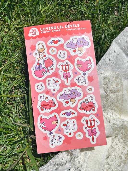 Matte Loving Lil Devils Sticker Sheet