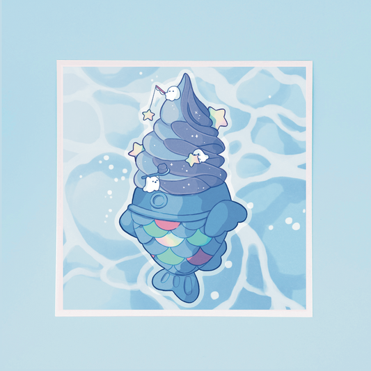 Taiyaki Rainbow Fish Print