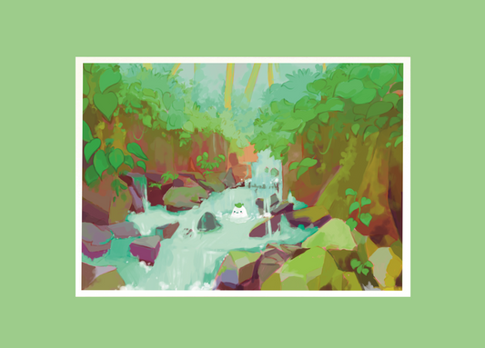 Hot Spring Falls Print