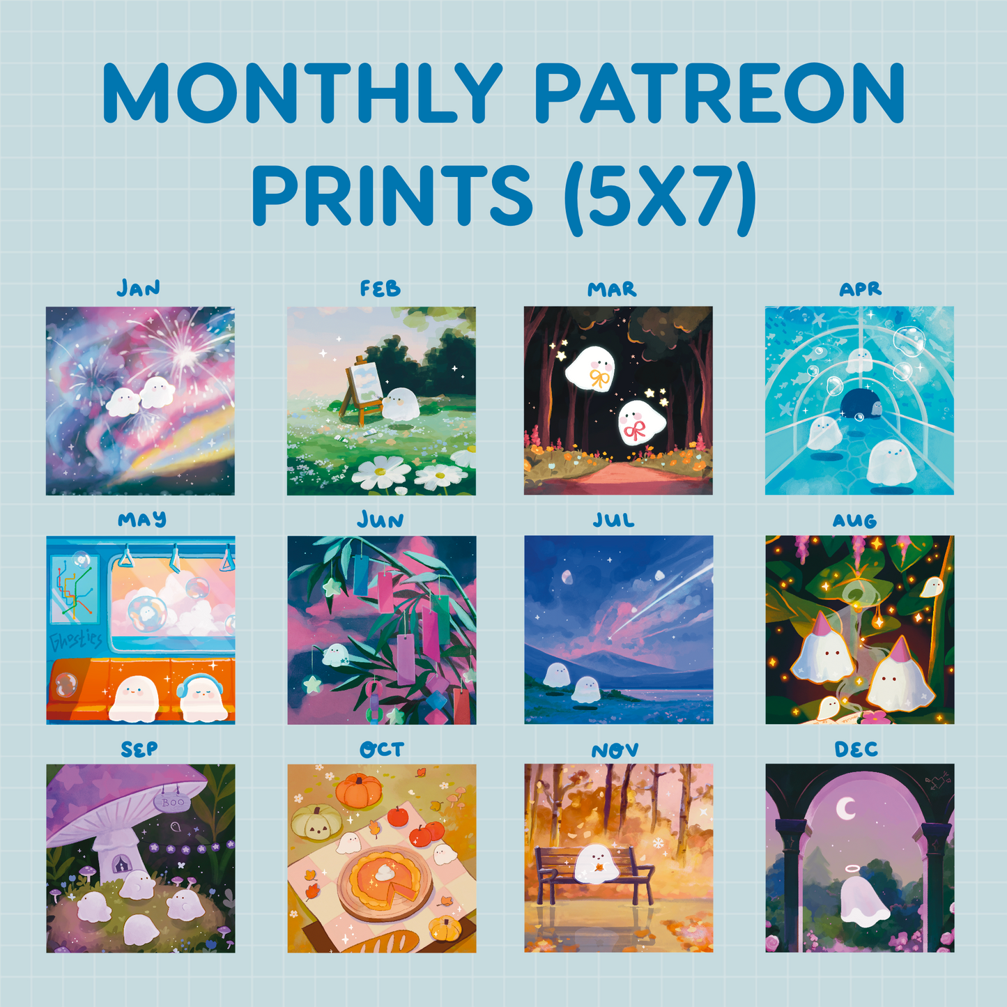 2025 Patreon Monthly Prints