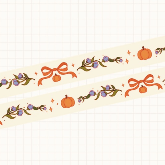 Floral Pumpkin Washi Tape